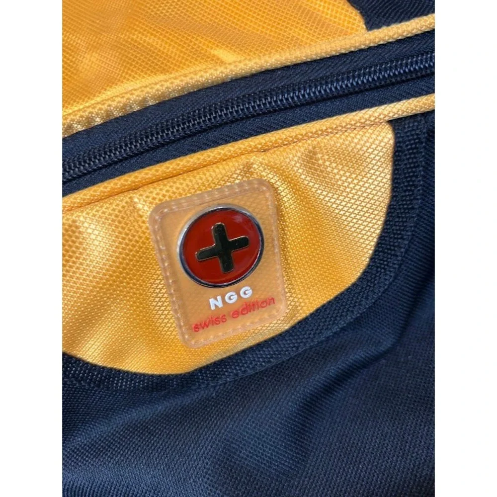 NGG Swiss Edition Insulated Cooler Backpack Yellow Black Hiking Travel Sling Bag